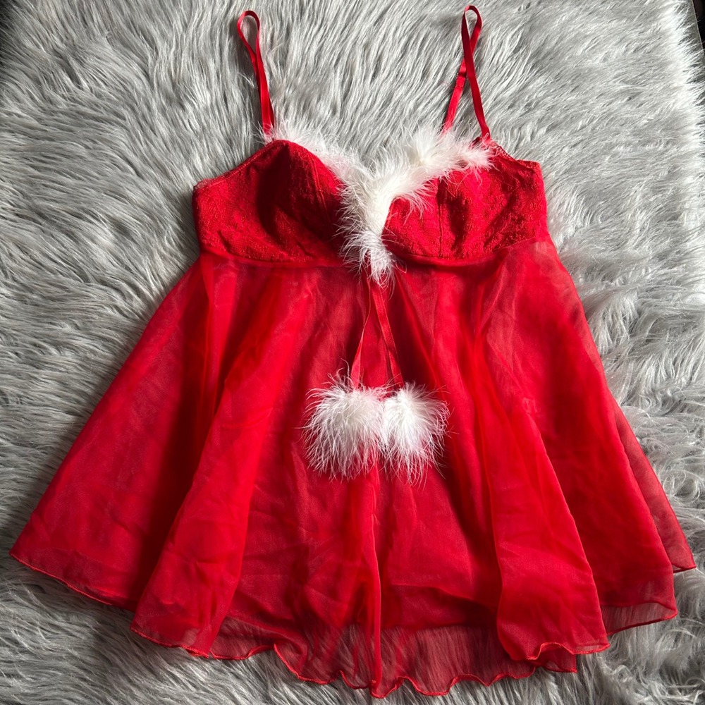 Vintage‎ Seductive Wear By Cinema Exoile Lingerie Womens Size Large Red Floral
